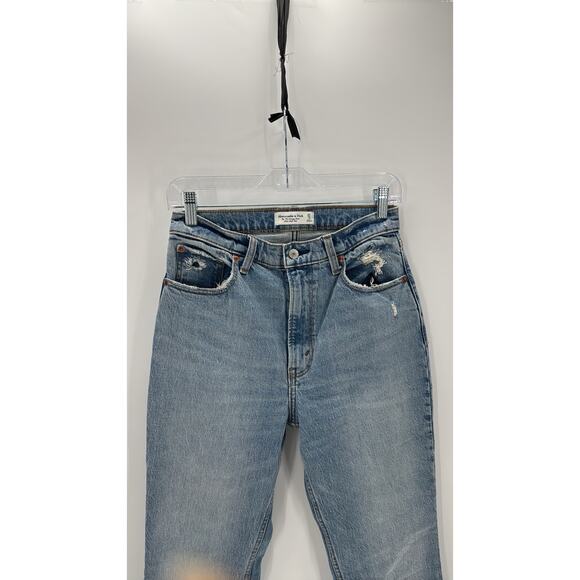 Abercrombie & Fitch 70s vintage Flare ultra high rise light wash size 4/27 NWOT - Picture 3 of 5